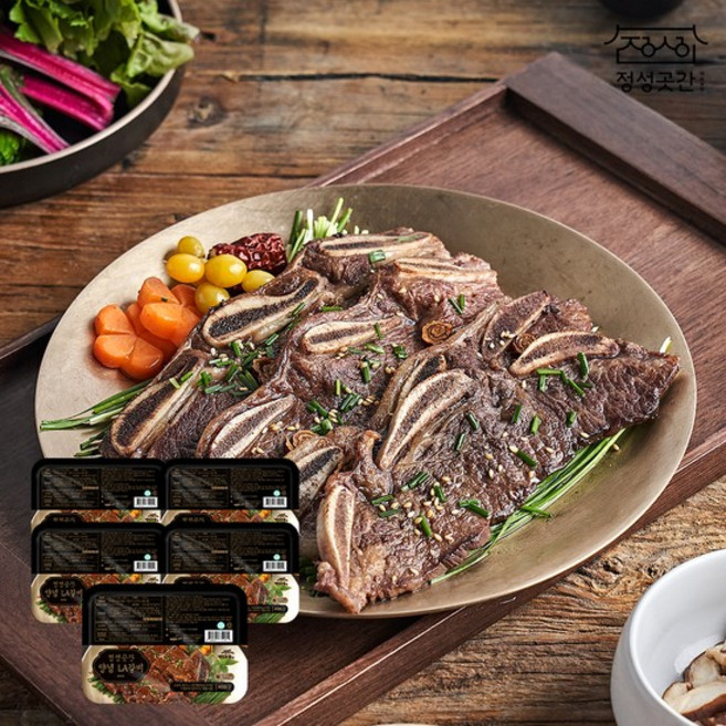정성곳간 강순의 명인의 특 양념 LA 갈비 400g 5팩 / 총 2kg, 없음