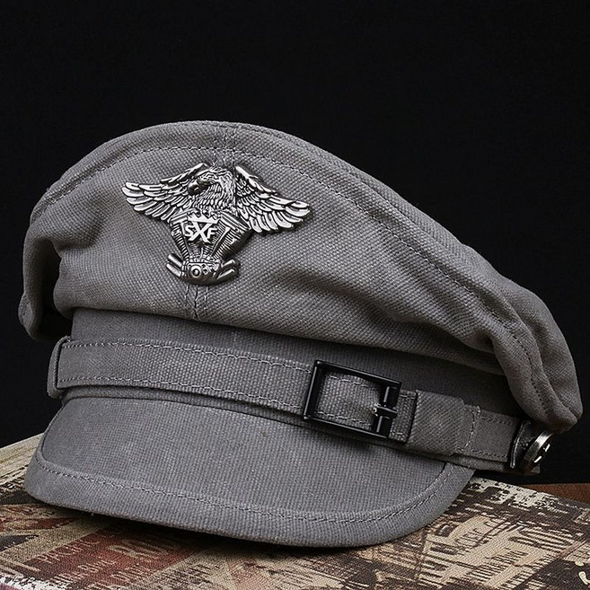 독일군 헬멧 해군 캡틴 장군 빈지티모자 맥아더 모자, 빈티지그레이