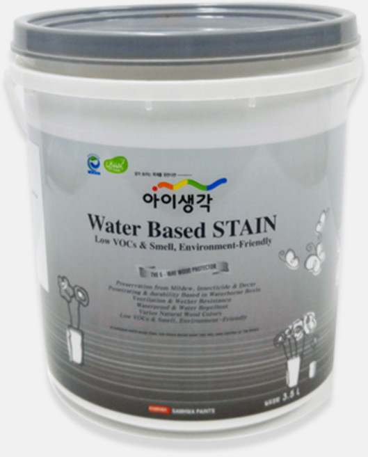 삼화페인트 목재용 친환경 아이생각 수성스테인 무광, 호두나무색, 3.5L, 1개