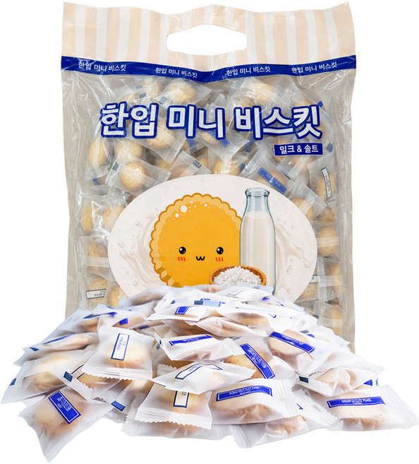 한입 미니 비스킷 믹스 1kg 개별포장 특대용량, 1개