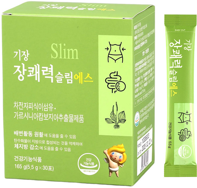 기장 장쾌력 슬림 쾌변 차전자피 식이섬유 다이어트 영양제, 5.5g, 30개