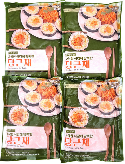 새마원 반찬단지 당근채절임 3mm 김밥 샌드위치용, 4개, 1kg