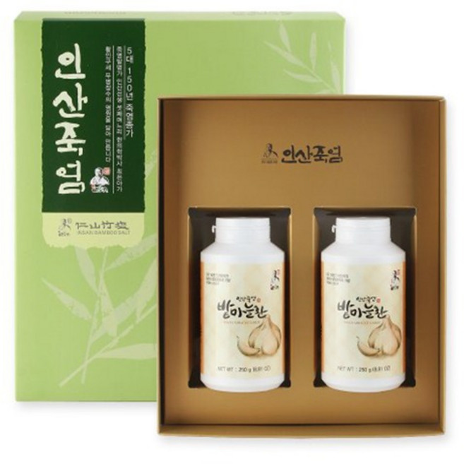 인산본가 인산죽염 밭마늘환 250g x 2개 선물세트 죽염종가