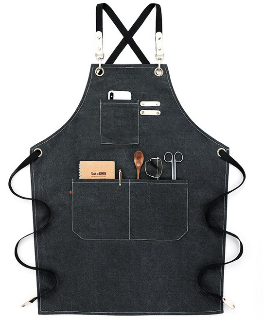오가닉올 빅사이즈 캔버스 프리미엄 앞치마, 빅사이즈 캔버스 프리미엄 앞치마(블랙), 1개