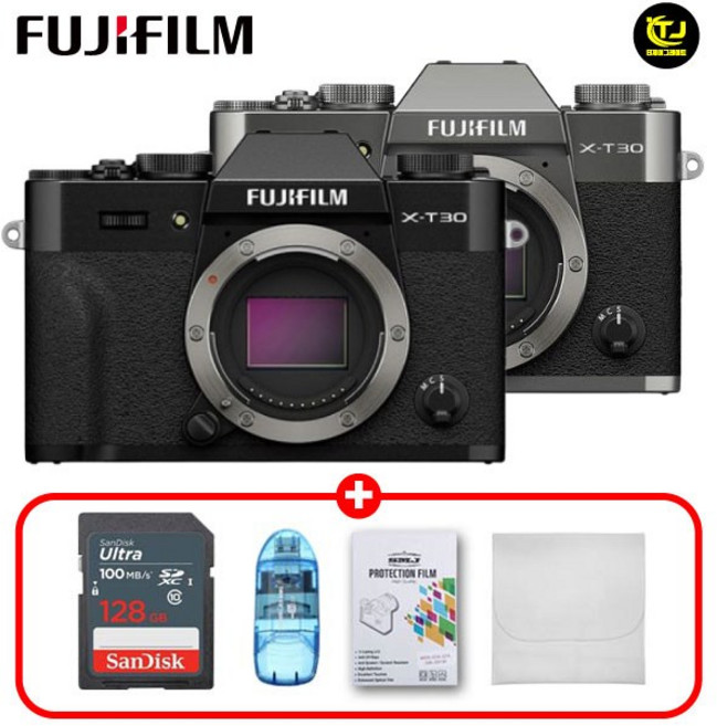 후지필름 정품 X-T30 III BODY / 128G+리더기+잘라쓰는보호필름+극세사융 /TJ, 블랙