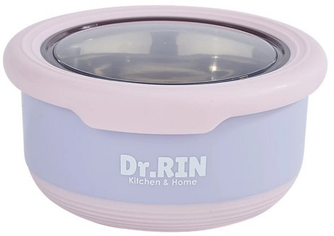 Dr.RIN 不鏽鋼雙層隔熱碗, 容器 + 蓋子, 1個