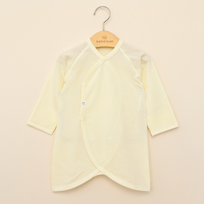 베베라온 밤부 메쉬 신생아 유아 아기 배냇가운