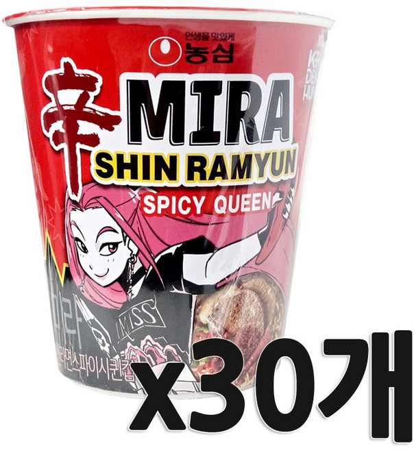 신라면 스파이시퀸 컵 65g, 30개