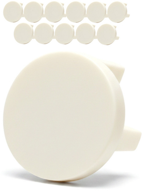 다이써생활 프리미엄 콘센트 안전 커버 아기 전기 보호캡, 01.크림, 12개