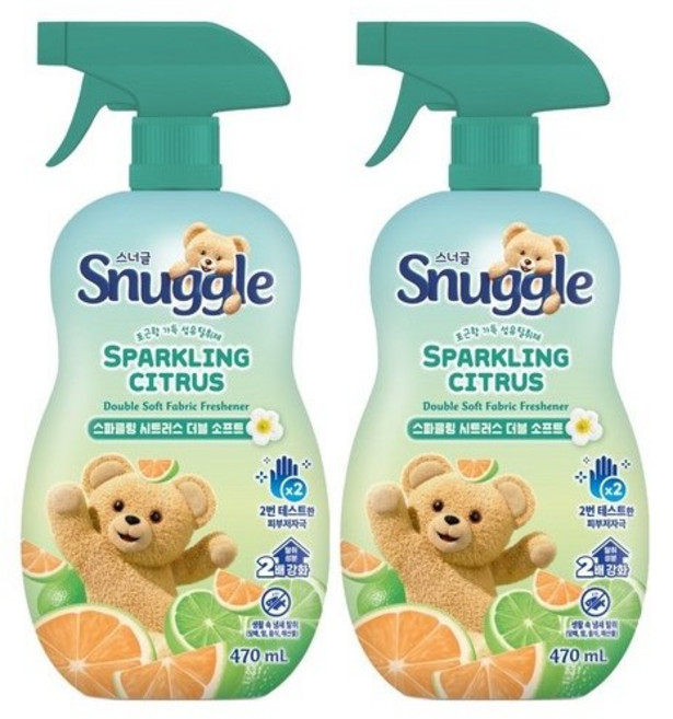 스너글 포근한 섬유 탈취제, 470ml, 2개