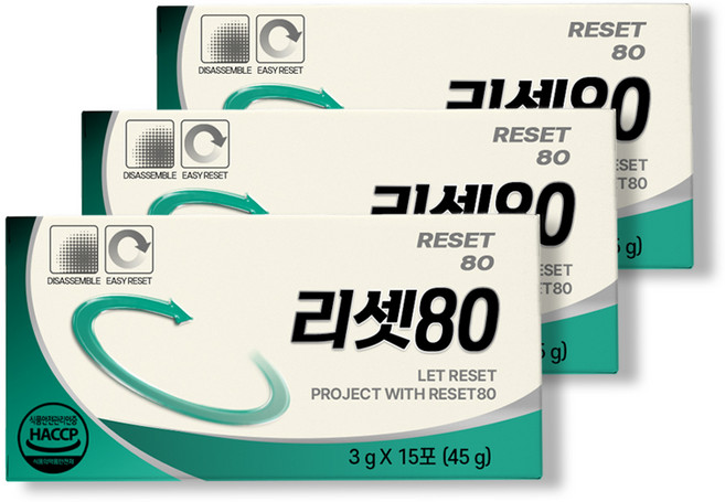 리셋80 3g x 15포 /ro, 3개, 15회분