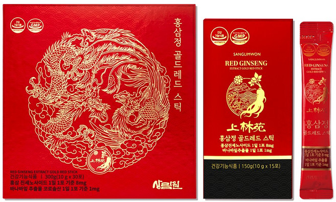 [직영몰]상림원 골드레드 홍삼스틱 300g(혈당케어홍삼) + 쇼핑백, 10g, 2세트