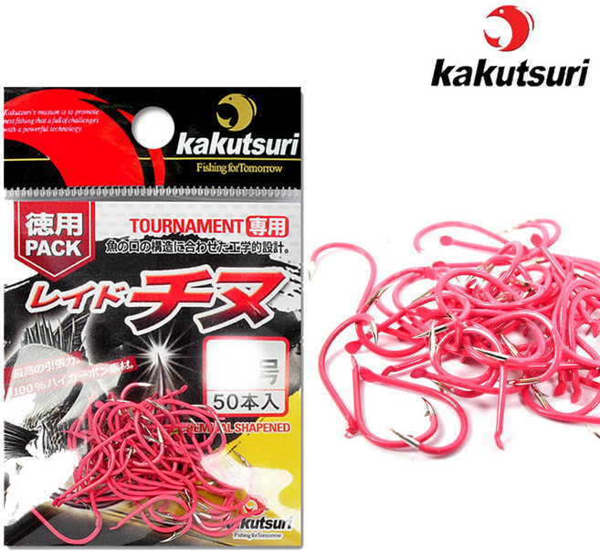 카쿠쯔리 감성돔 바늘 지누 핑크 덕용 대용량 바다 낚싯바늘, 1개