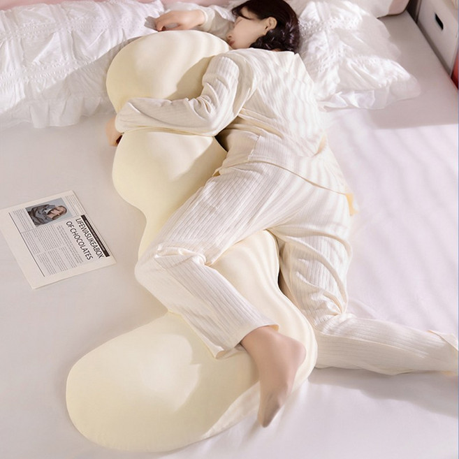 Pogeuni 일자형 냉감 바디필로우 인체공학 롱 바디필로우, 옐로우