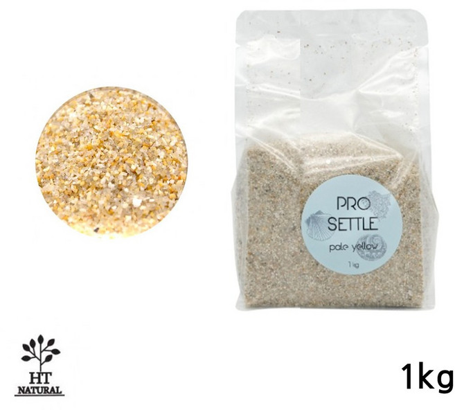 샘아쿠아 프로 세틀 페일 옐로우 1kg 샌드/ 모래 바닥재, 1개