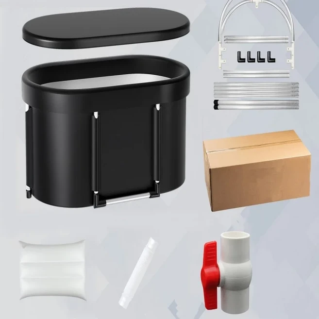 450L 접이식 성인 욕조 가정용 조립식 PVC 휴대용 야외 아이스 운동선수용, 01 China Mainland, 02 Set A