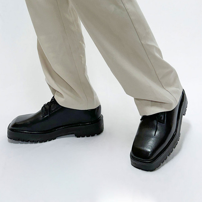 위드스텝스 소가죽 스퀘어토 더비 로퍼 M107