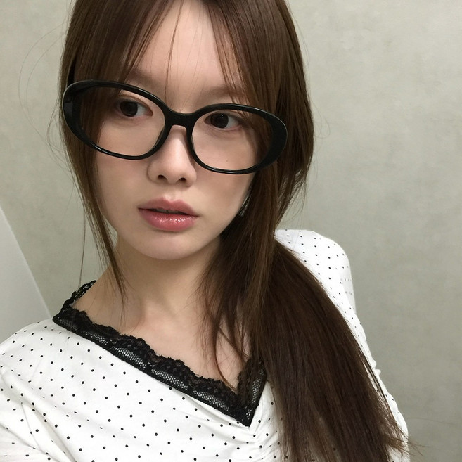 블링살롱 긱시크 레트로 오벌 빅사이즈 패션 뿔테 안경테 3컬러