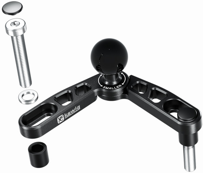 KEWIG 라이더굿즈 핸들바클램프 센터 M8 고프로 액션캠 핸드폰 볼 마운트 볼직경 25mm R30