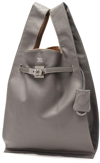 [Beautiful People] 뷰티풀 피플 L 토트백 소가죽 토트백 일본제 611952 그레이