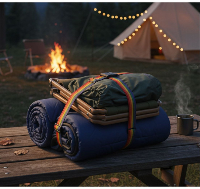 호랑이표 캐리어 무지게 벨트 비밀번호 보안 강화형 견고한 고정력 간편 강력잠금 네임택 일체형 독보적인 디자인 짐찾기 쉽고 자전거 트럭 물건보관 캠핑장비 요가매트고정 짐고정벨트, 1개, 1단, 무지개