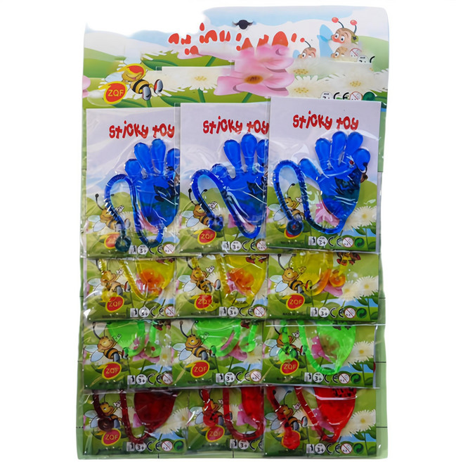 玩具先生 懷舊童玩 黏黏手 粘粘手 伸縮整人玩具 兒童懷舊玩具, 多種顏色, 30 厘米