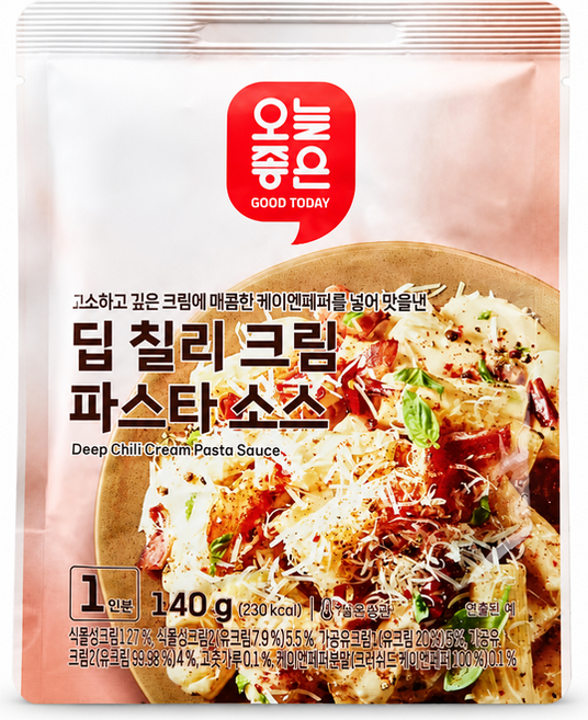 오늘좋은 딥 칠리 크림 파스타소스 (140G), 1개, 140g