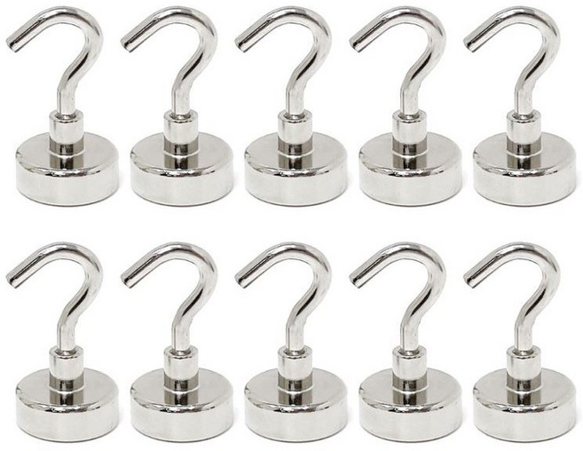 네오디움 후크 고리자석 TJ10T 20mm, 실버, 10개