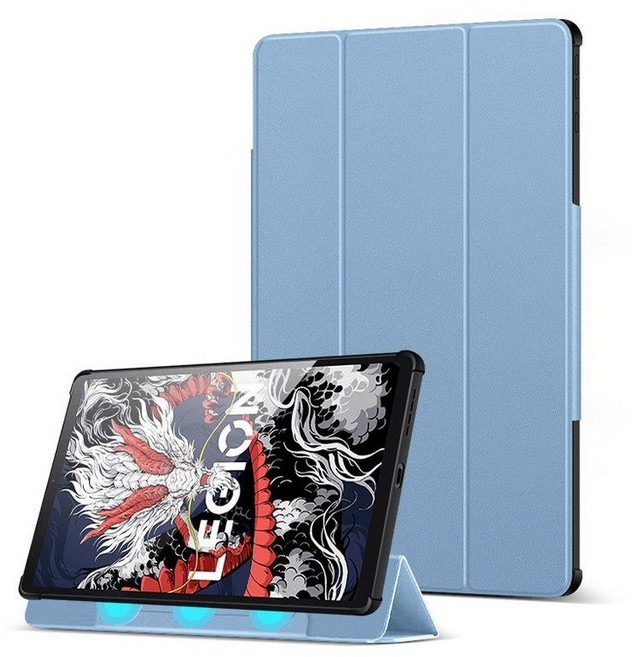 레노버 y700 4세대 케이스 자석 흡착 분리형 실리콘 3단 커버, Y700 2023 모델 (8.8 인치), 블루, 1개