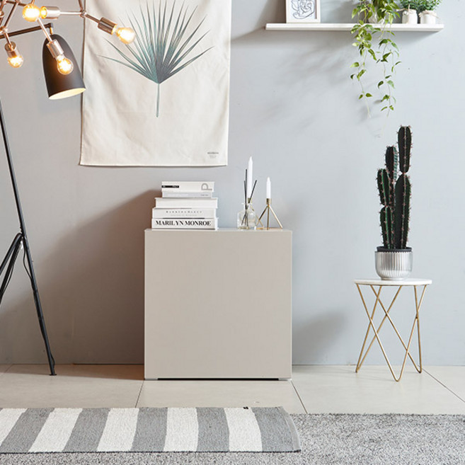 삼익가구 솔리드 높은 거실장 수납장 600, 그레이