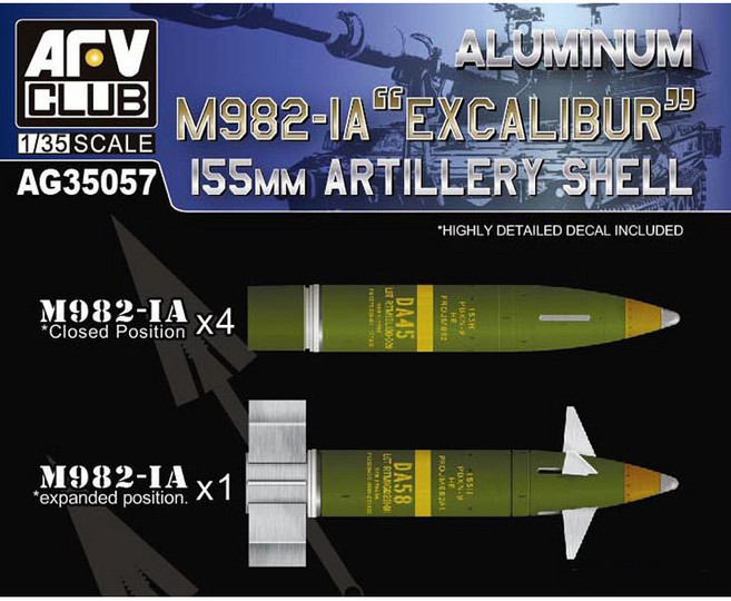 BFAG35057 1대35 M982-IA 엑스칼리버 155mm 포탄 세트, 1개