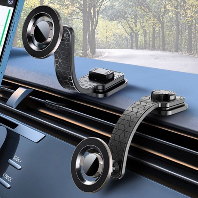 블라제스 자유자재 각도조절 맥세이프 차량용 핸드폰 거치대, 블랙, 1개