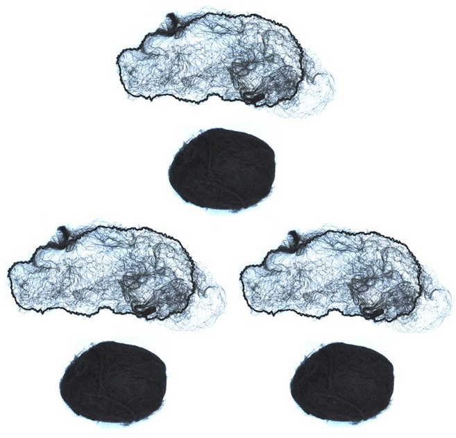머리망 업스타일 실망 미세망 올림머리 헤어망 20개, 블랙, 3개