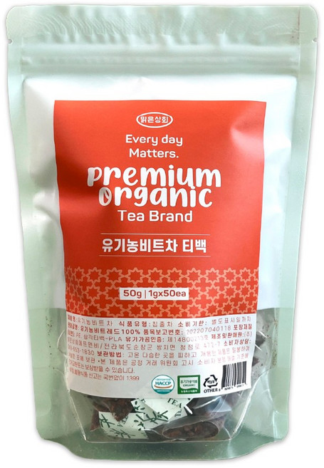 맑은상회 유기농 비트차 티백, 1개, 50개입, 1g
