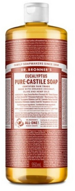 닥터브로너스 유칼립투스 퓨어 캐스틸 솝 바디워시, 950ml, 6개