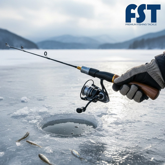 산천어 송어 얼음낚시 세트구성 고급형낚시대세트 산천어 송어축제 낚시세트 버트대 스피닝 릴 초릿대