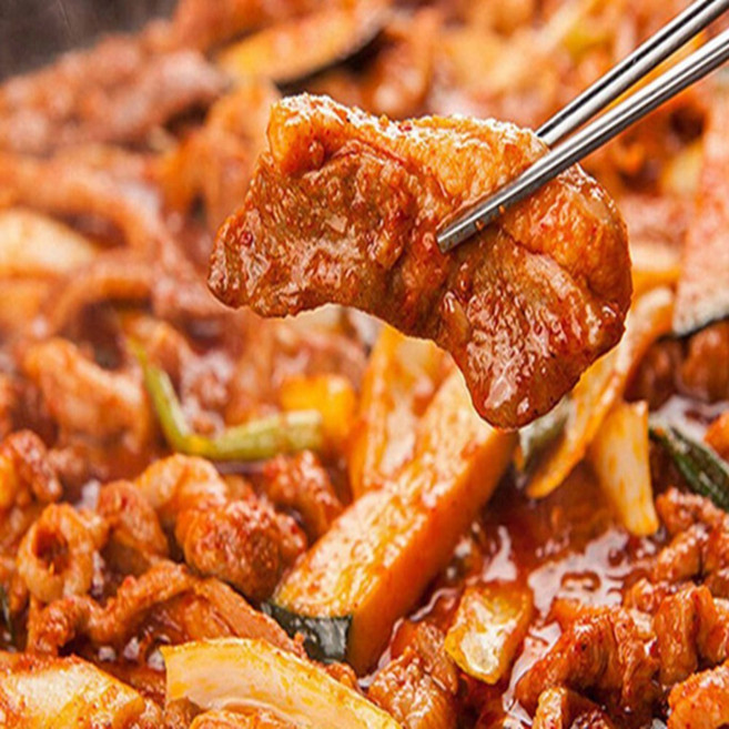 [맛] 빨간양념 오리볶음주물럭 1kg x 4개 캠핑밀키트 간편조리 생오리