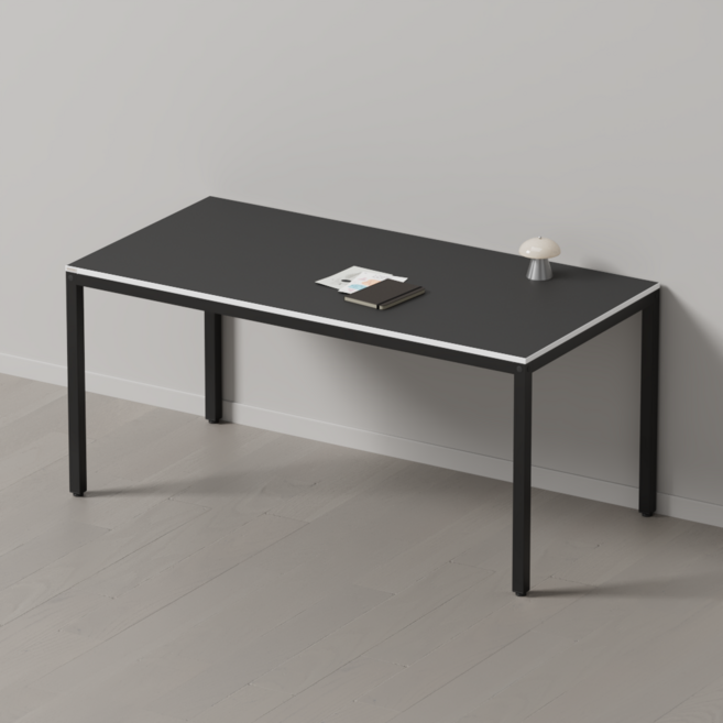 [다가구] 프래그마 1인용 게이밍 컴퓨터 책상 800/1000/1200/1400/1500/1600/1800/2000, 블랙+아이보리(상판)+블랙(프레임)