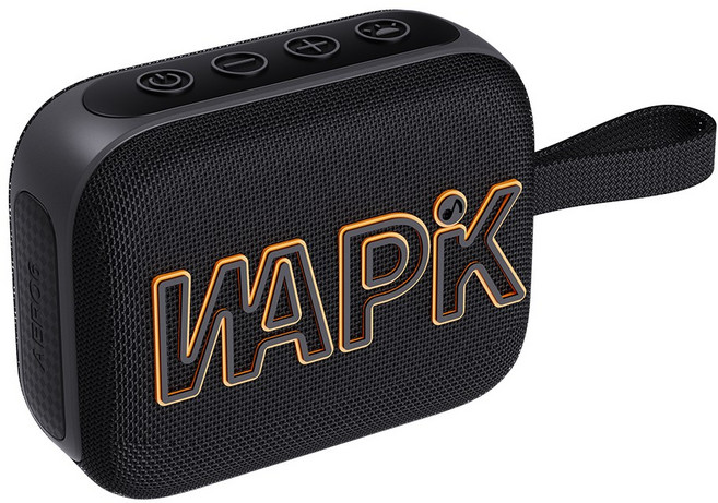 와피크 휴대용 미니 무선 TWS 블루투스 스피커 AERO3 IPX5 방수 캠핑용, 블랙