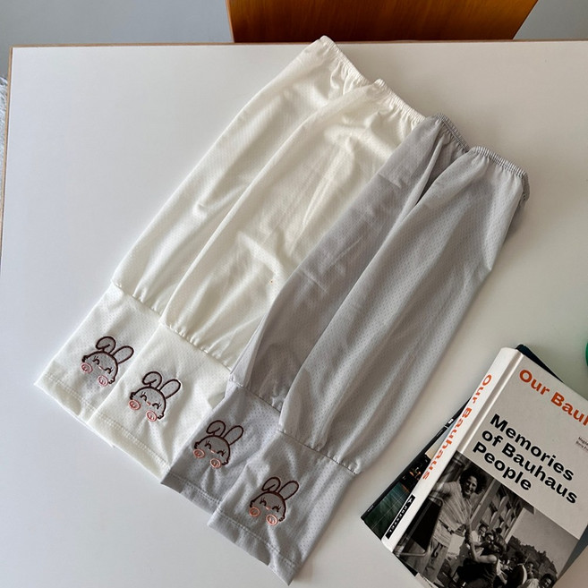 오누이디스플레이 여성 손등커버 쿨토시 운전 골프 냉감 팔토시, 화이트+그레이, 1개