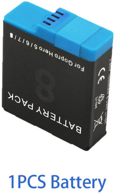 GoPro Hero 8 7 6 5 용 1680mAh 배터리 GoPro Hero8 충전식 배터리 용 리튬 이온 팩 모션 카메라 보관함, 1개, [03] 1PCS Battery