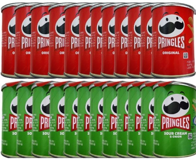 프링글스 오리지널 어니언 53g 24개 (각12개), 1세트, 1.27kg