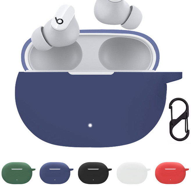 비츠 스튜디오 버즈 호환 실리콘 소프트 케이스 커버, 1개, 블랙, 비츠스튜디오버즈 전용