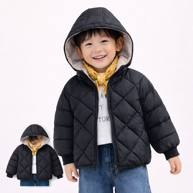 유아 아동 패딩 후드 점퍼 겨울 퀼팅 아우터 데일리룩