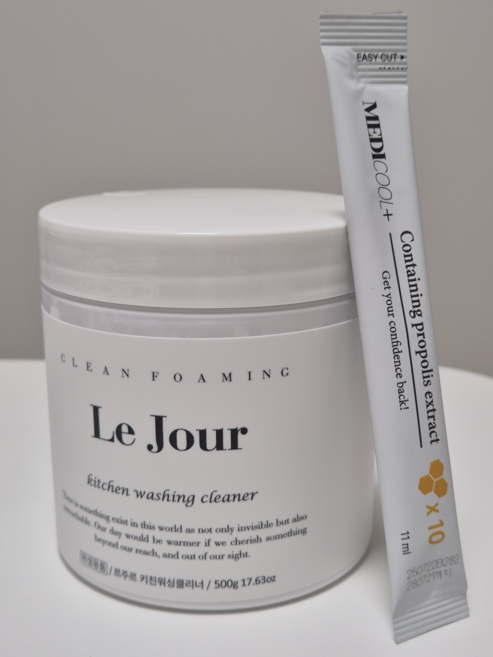 [정품출고] 르주르 키친워싱클리너 500g * 1개 [텀블러 세척/ 찌든때 /탄냄비/ 식기세척] + 프로폴리스 가글 11ml *1개 증정