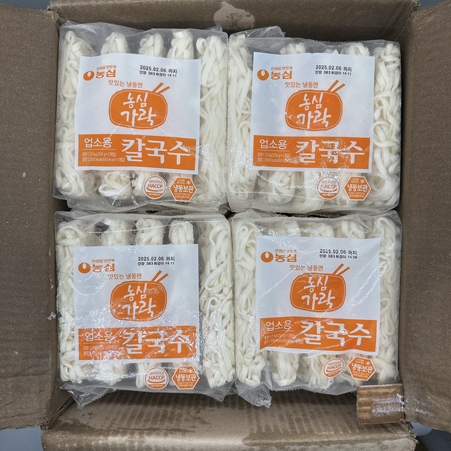 도매/업소용 농심가락칼국수 1박스(1.25kg X 8개입) 업소용냉동우동, 1, 250g