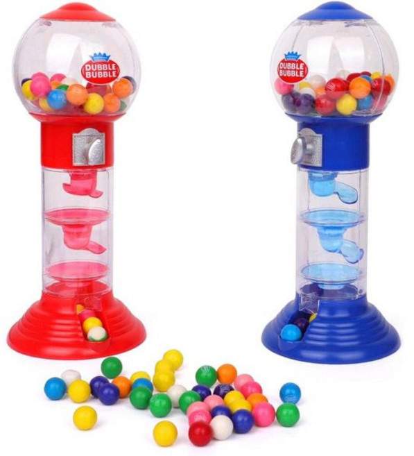 추잉껌 버블껌 풍선껌 어린이용 껌볼 기계 10.5인치 나선형 캔디 디스펜서 파티용 장난감 씹 포함 소년 소녀에게 좋은 선물 1피스 색상은 다양할 수 있습니다, 1개