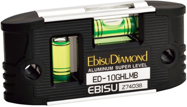 에비수 수평대 수평기 핸디자석레벨 블랙 ED-10GHLMB, 1개