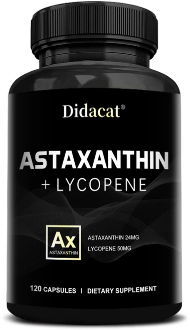 아스타잔틴 24 mg + 리코펜 50 mg 강력한 카로틴 보충제 항산화 보충제 - 피부 건강 및 색소 침착을 위한 최고의 아스타잔틴 보충제 - 비 GMO 인증 및 글루텐 프리, 120정, 3개 - 쿠팡