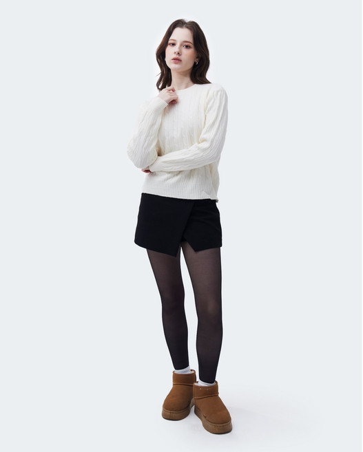 [AromeBloom] 밀라노 케이블 베이직 긴팔 니트